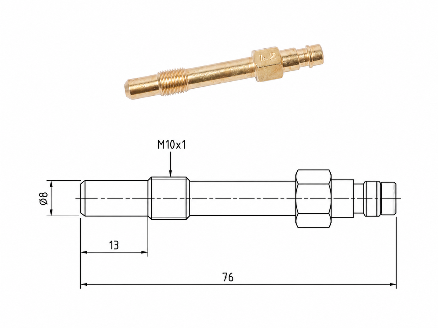 Prüfadapter M 10 für Kompressions- und Motordruckverlust-Geräte