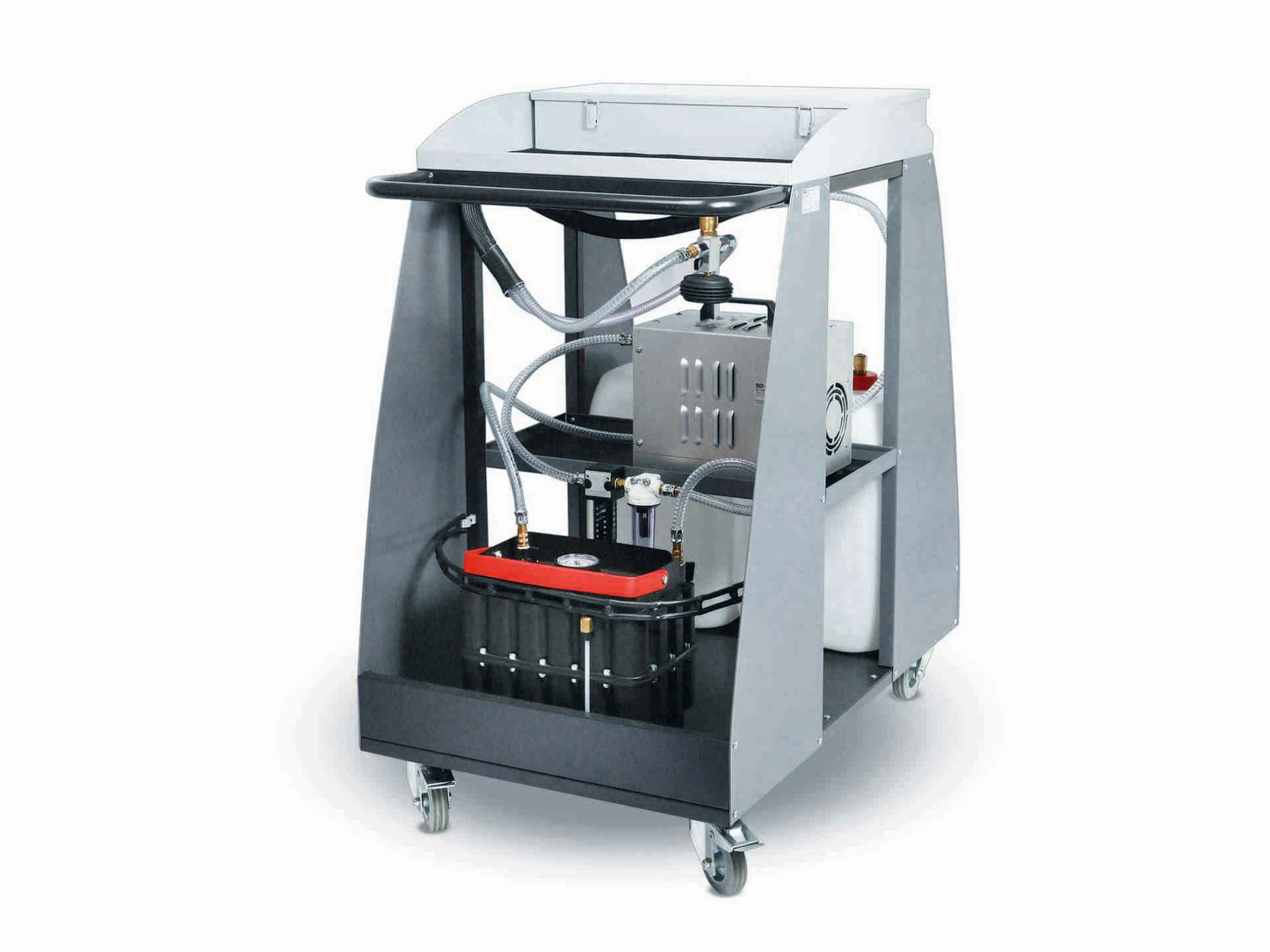 Dispositif d'évacuation, de remplissage et de test pour systèmes de refroidissement, systèmes de gestion thermique de piles à combustible et de véhicules électriques