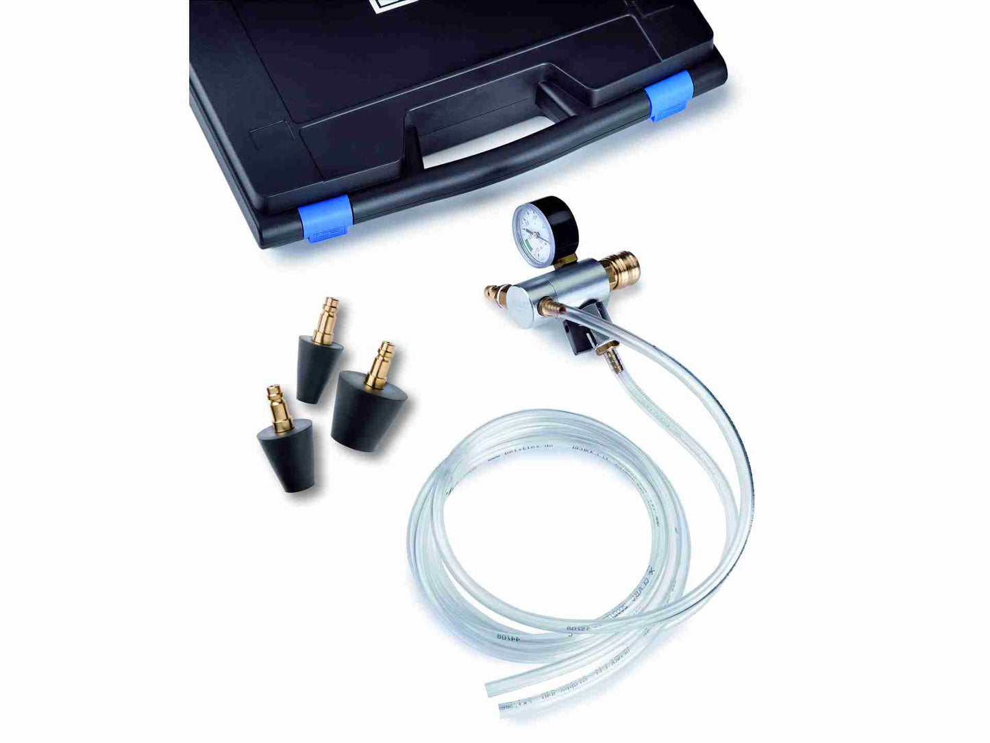 Dispositif de remplissage sous vide pour radiateur avec jeu de cônes en caoutchouc