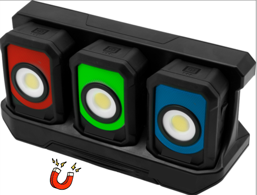 Sistema modular de lámparas de trabajo SIRIUS, 3 piezas