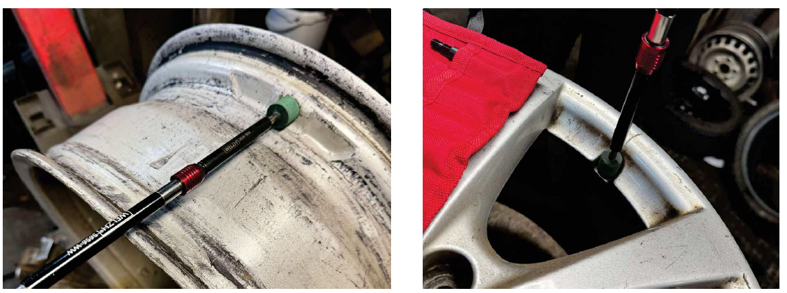 Rim valve seat cleaning tool set, 6-piece.