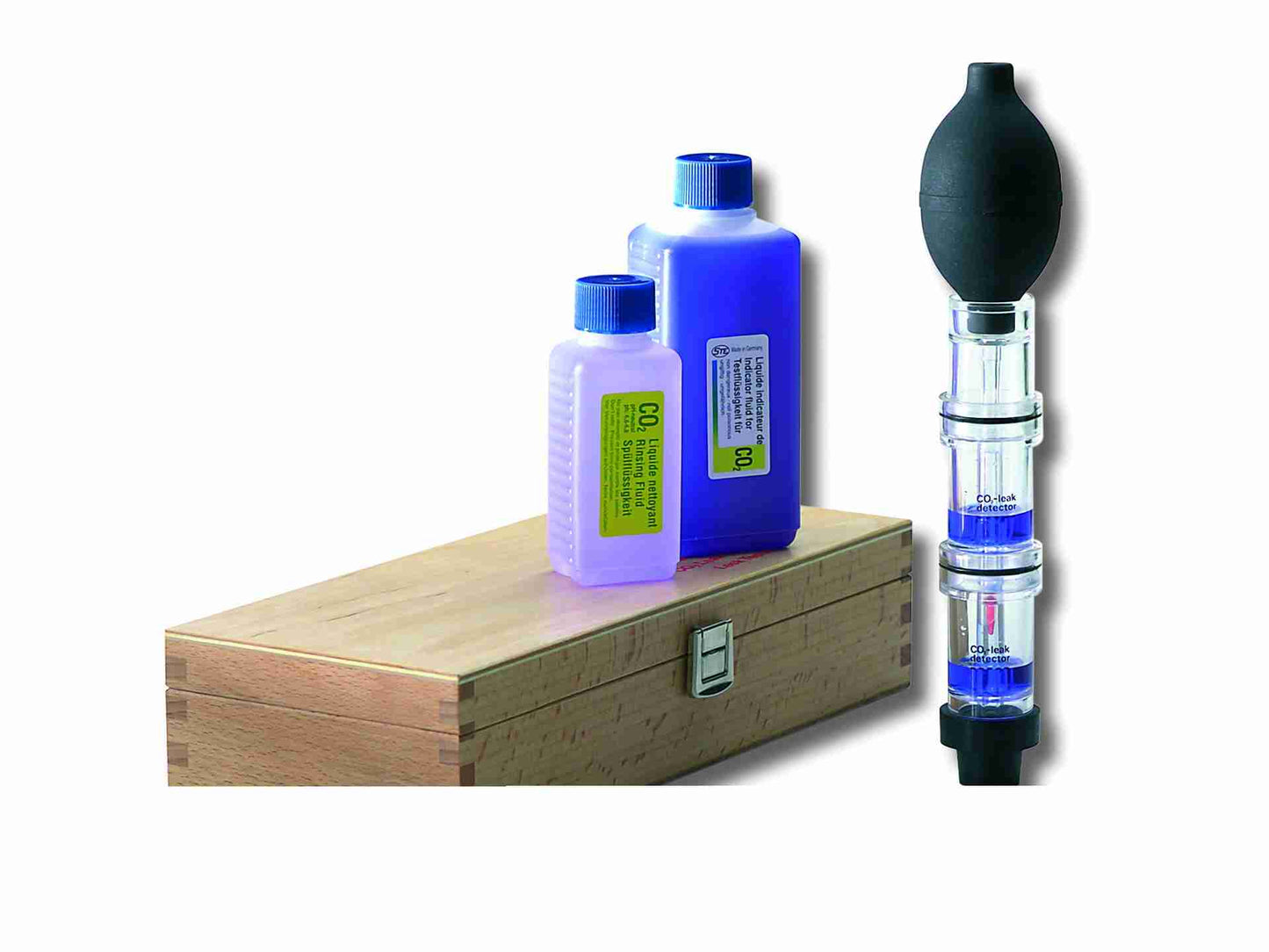 Appareil de test pour détecter les gaz CO2 dans le système de refroidissement / kit de testeur de fuite de CO2