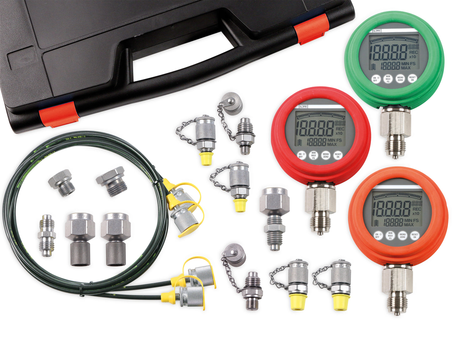 Hydraulik-Prüfkoffer digital 3 Manometer