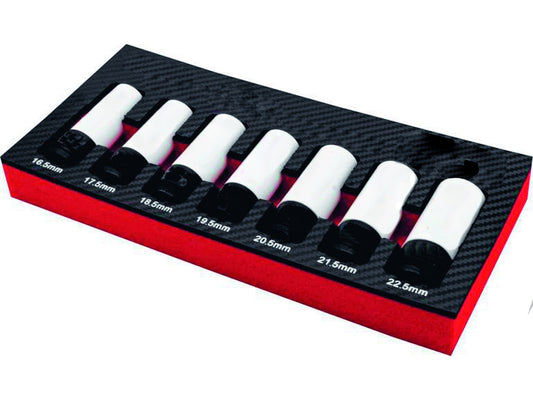  juego de vasos para tornillos de rueda, 7 piezas, 