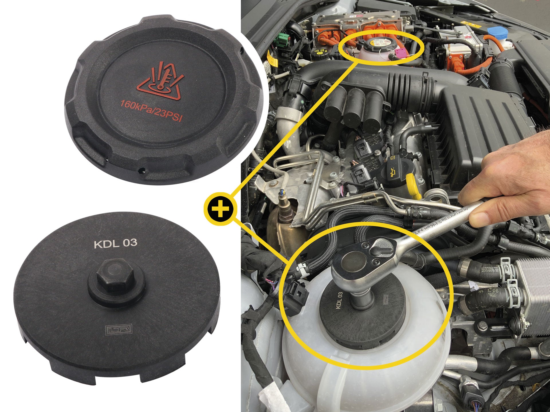 Kühlerdeckel Lösewerkzeug für alle aktuellen Fahrzeuge der VW-Gruppe