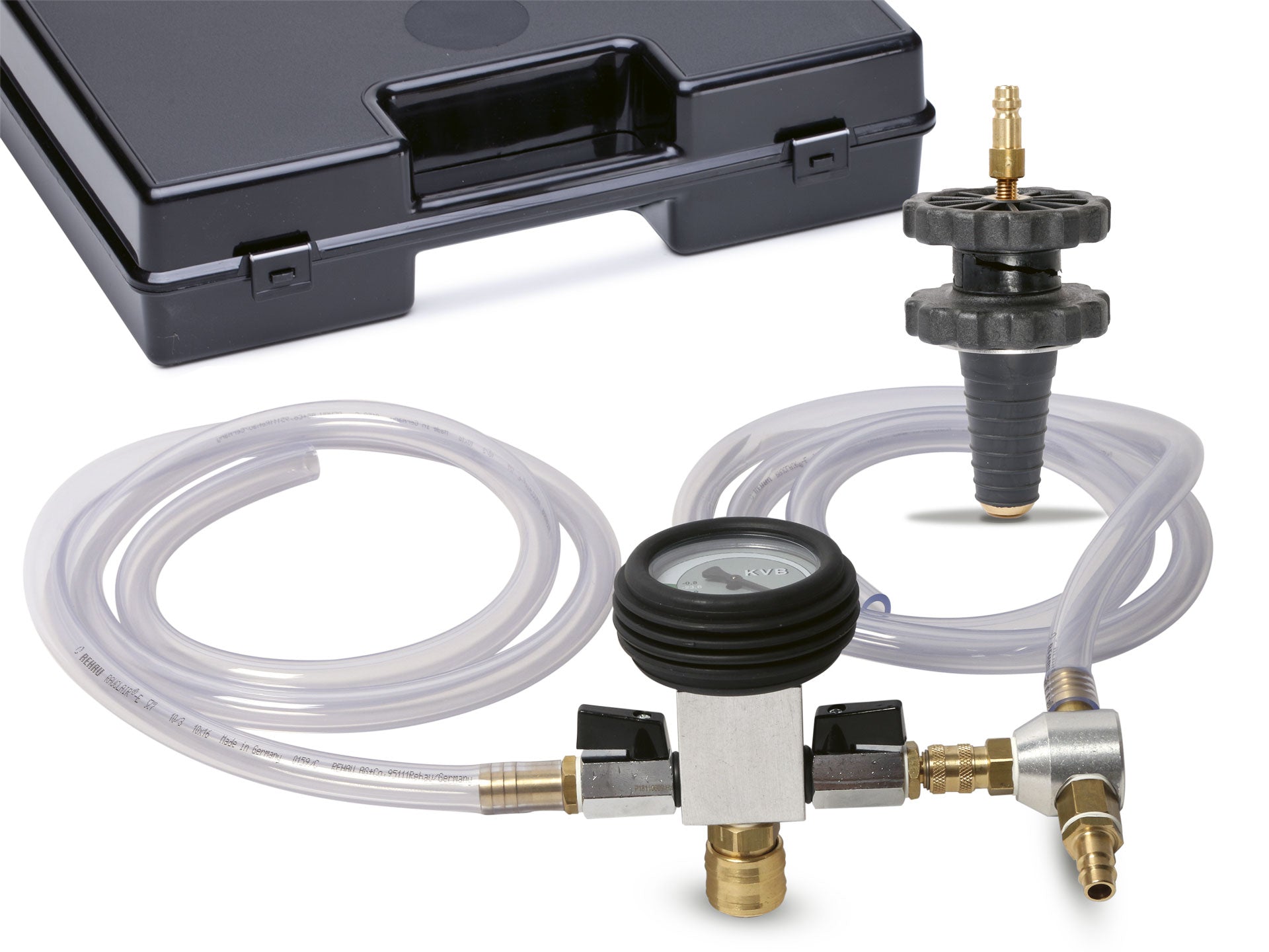 Kühler-Vakuum-Befüllgerät mit Schnellkupplung und Universaladapter