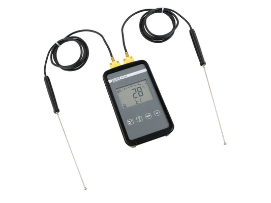 Digitales Präzisions-Thermometer mit Differenzmessung (inkl. 2x Thermofühler Typ K)